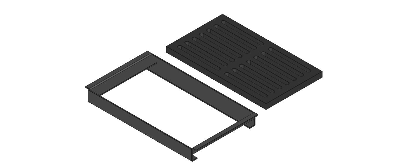 Ascherost mit Rahmen 285 x 175 x 30 mm – Ersatzteil für Accente Kaminöfen