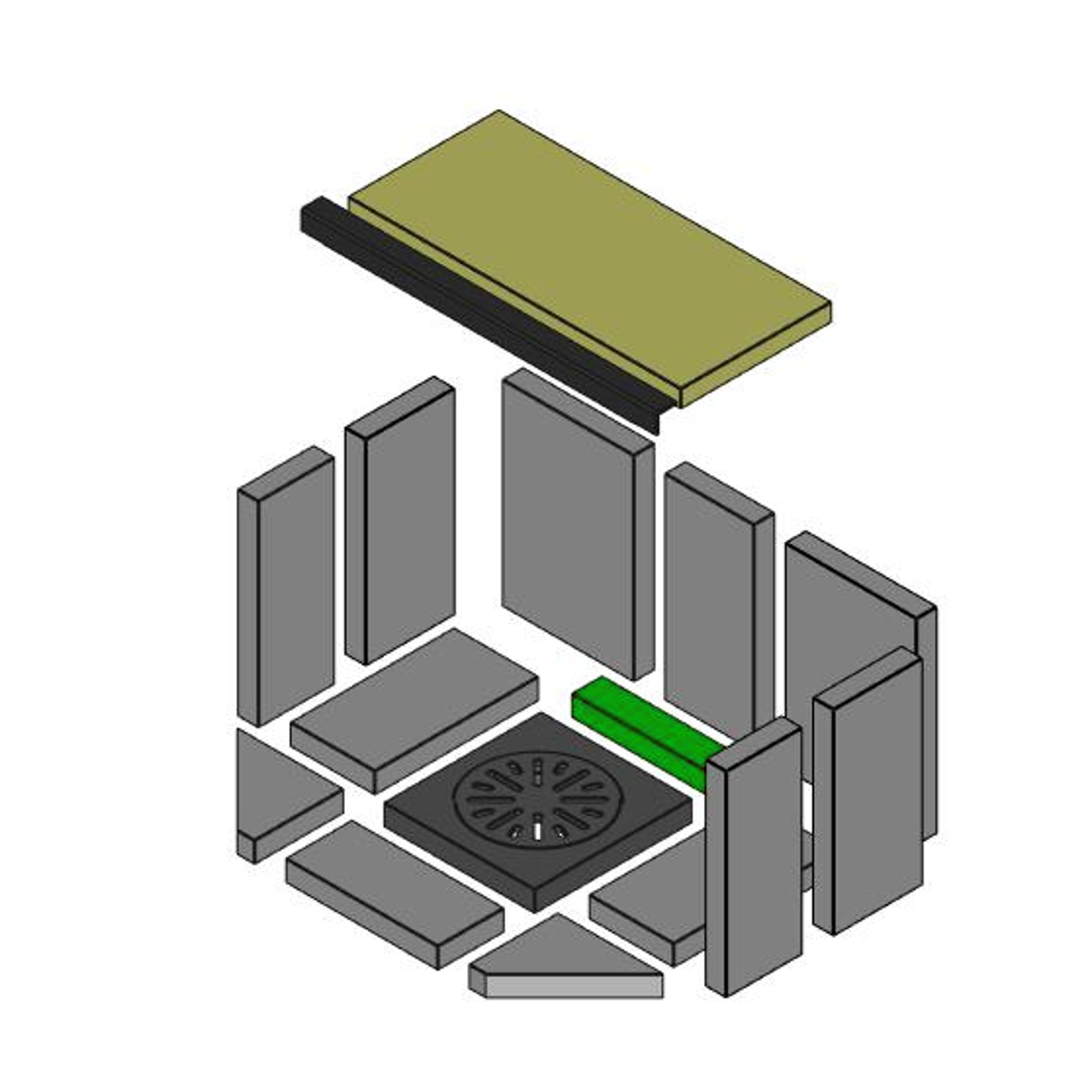 Schamott 232 x 45 x 30 mm – Ersatzteil für Accente Kaminöfen