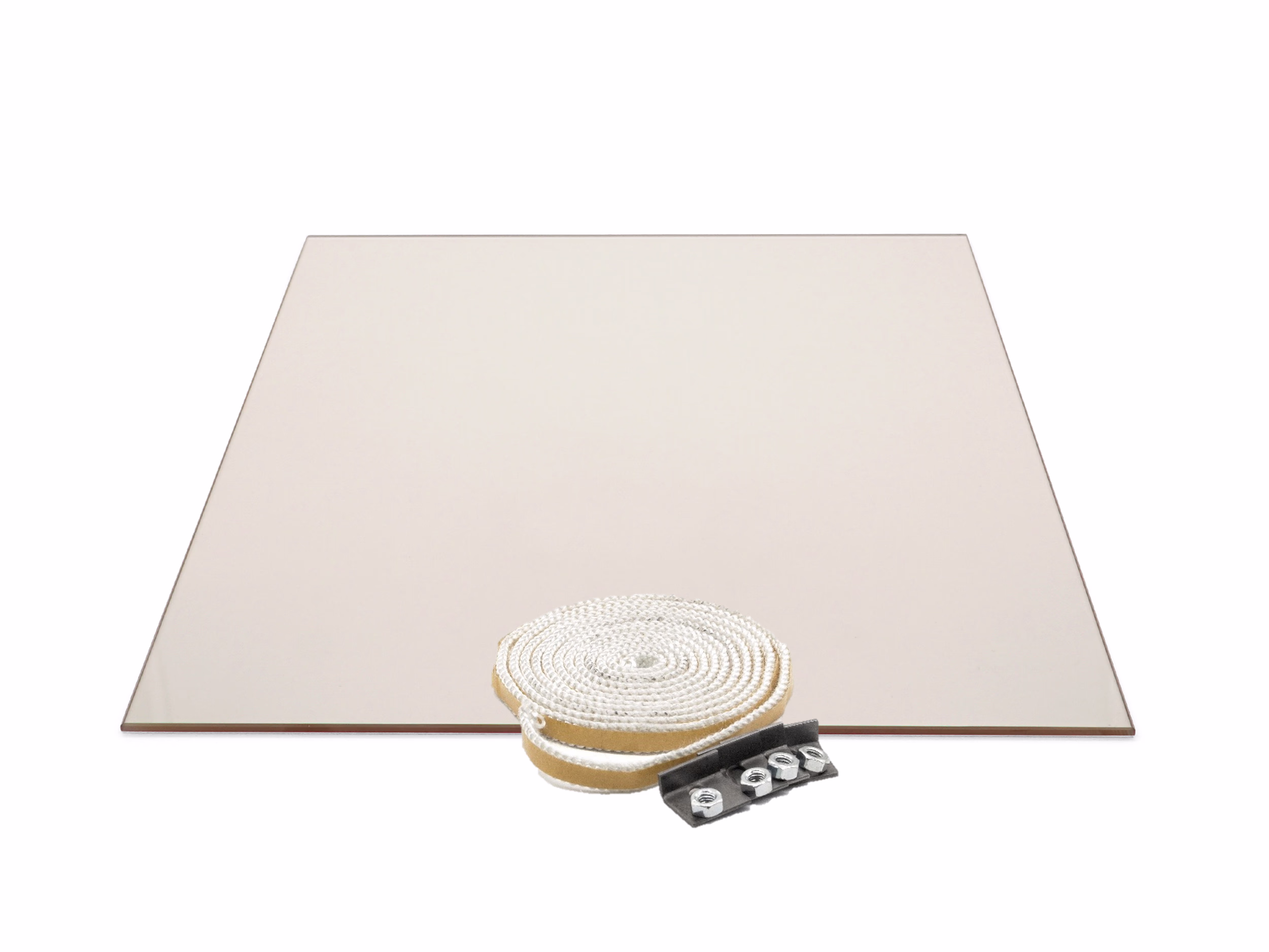 Große hitzebeständige Kaminofenscheibe mit den Maßen 346 × 410 × 4 mm – Ersatzteil für Accente Kaminöfen