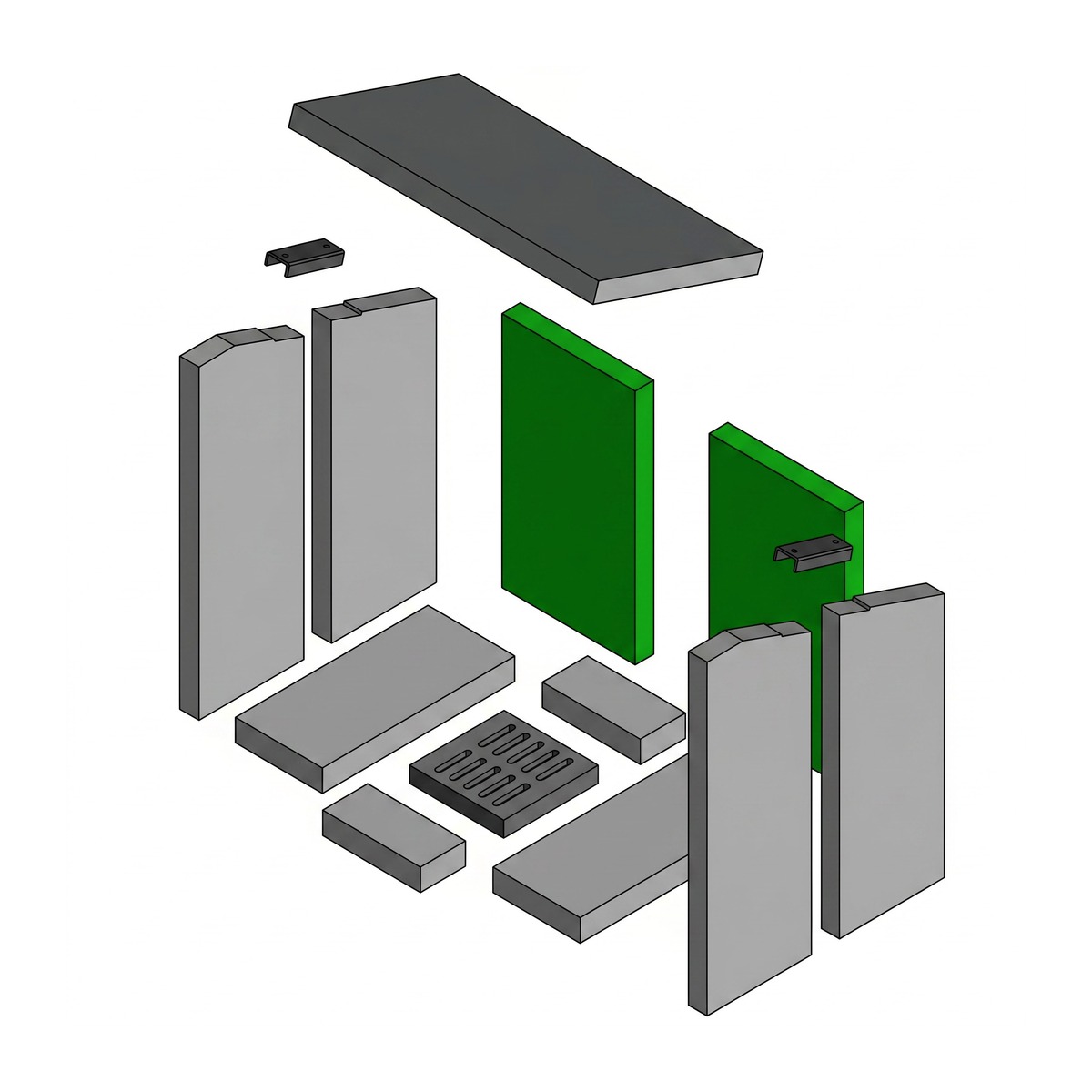 Weser | Brennraum hinten Set 2-teilig