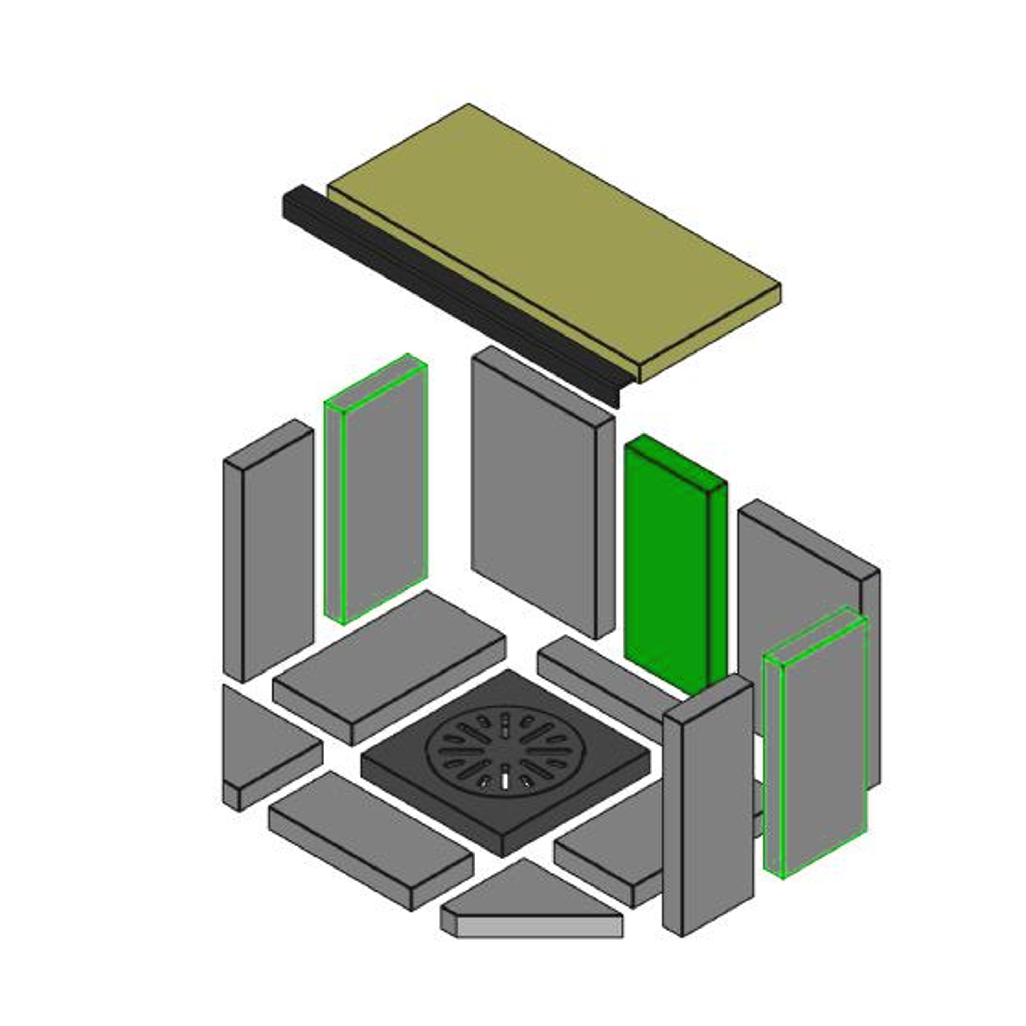 Schamott 300 x 135 x 30 mm – Ersatzteil für Accente Kaminöfen
