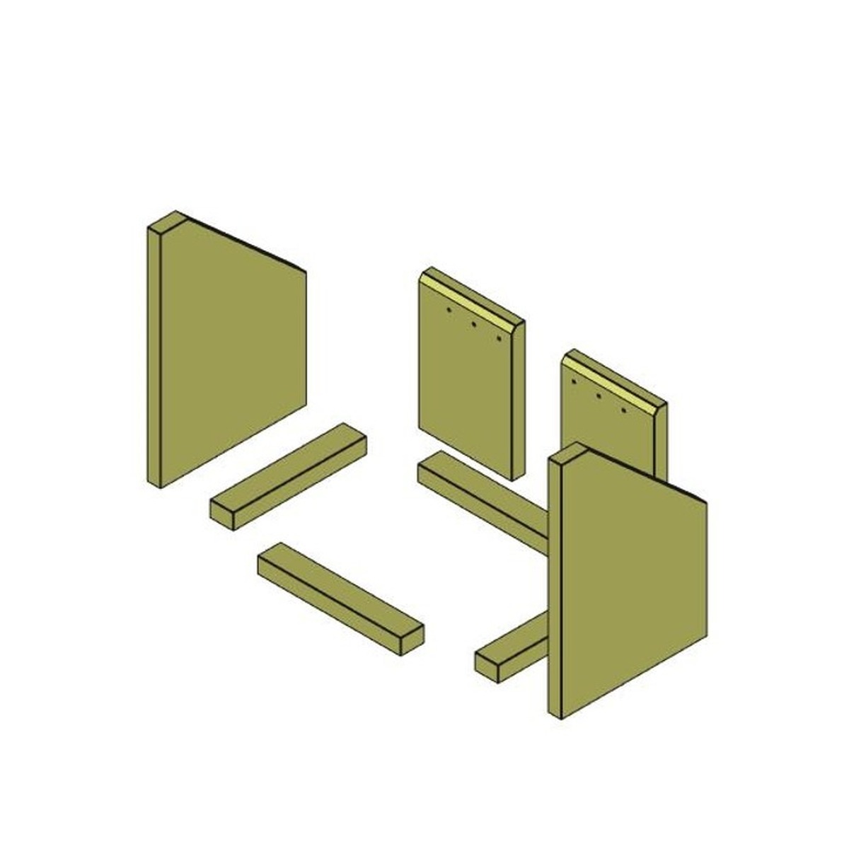 Brennraum Vermiculit komplett Set 8-teilig