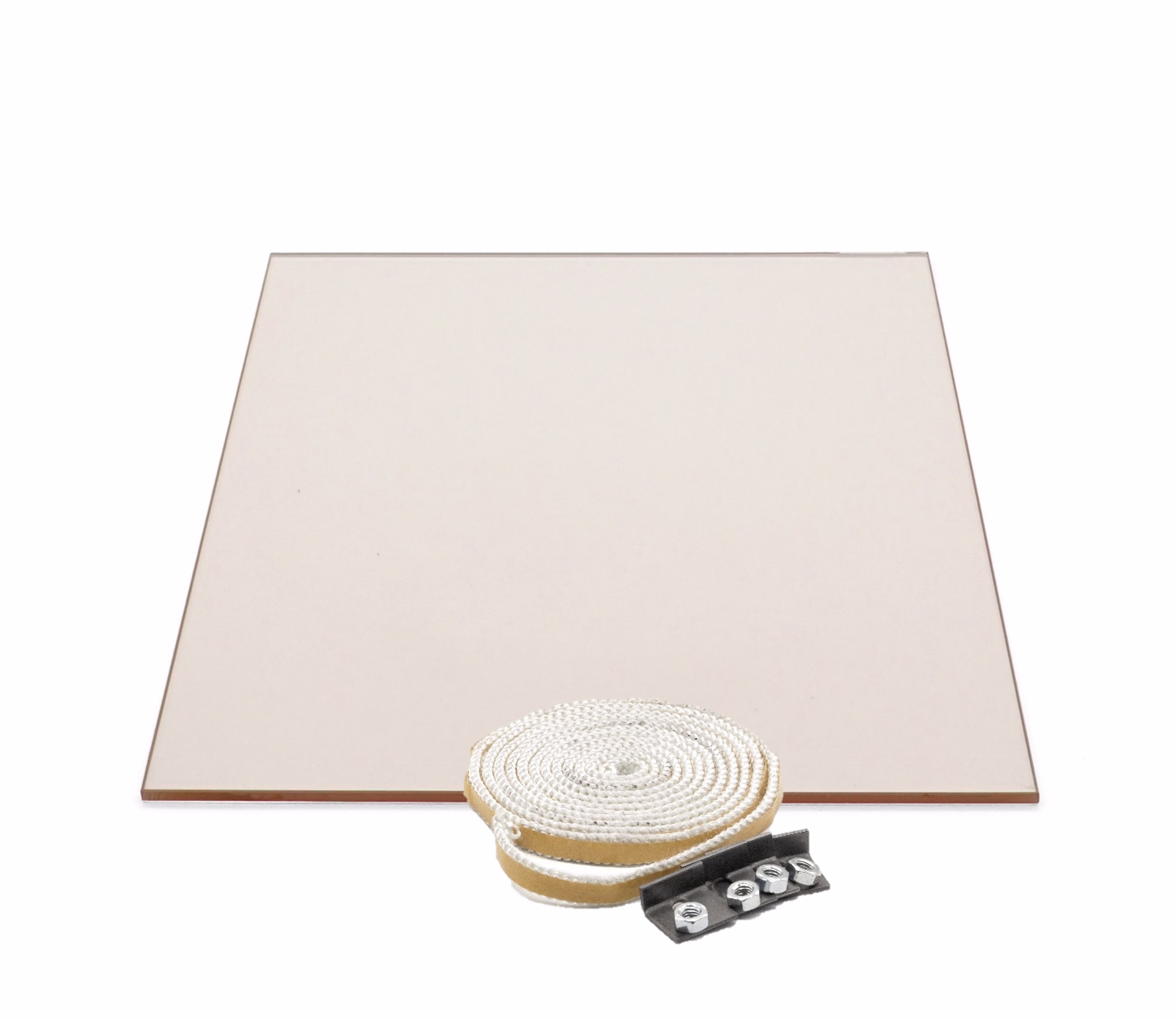 Gerade Sichtscheibe aus 4 mm Spezial-Glaskeramik – Ersatzteil für Accente Kaminöfen