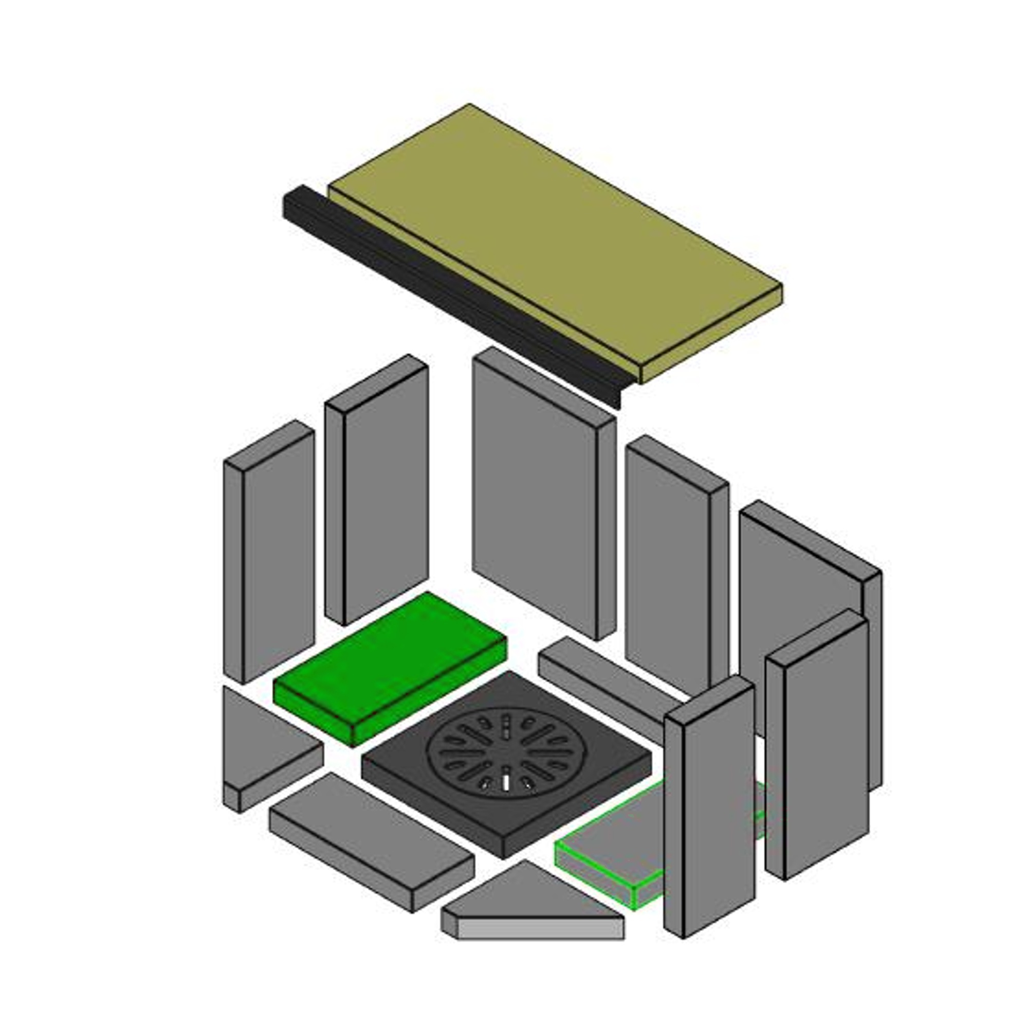 Schamott 250 x 128 x 30 mm – Ersatzteil für Accente Kaminöfen