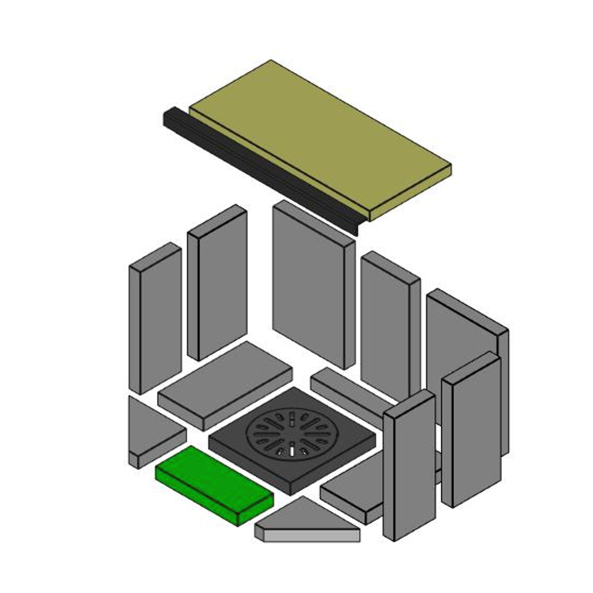 Schamott 232 x 100 x 30 mm – Ersatzteil für Accente Kaminöfen