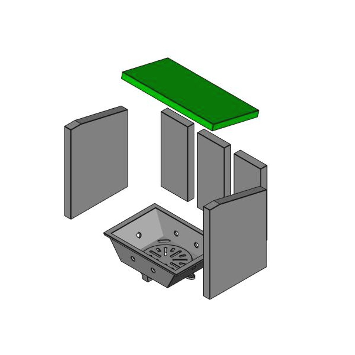 Brennraum Umlenkplatte Einteilig
