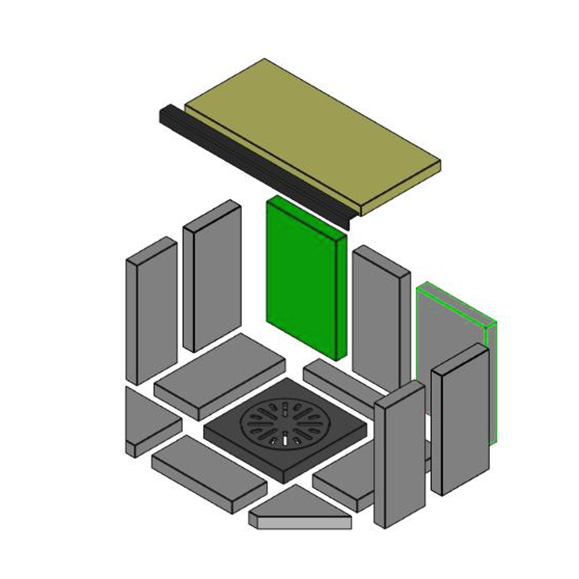 Schamott 300 x 200 x 30 mm – Ersatzteil für Accente Kaminöfen